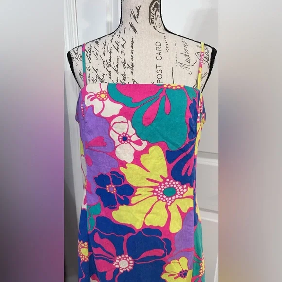 ๐๐Gap Multi-Color Floral Linen-Blend Mini Dress - Size M๐๐ - Picture 3 of 12